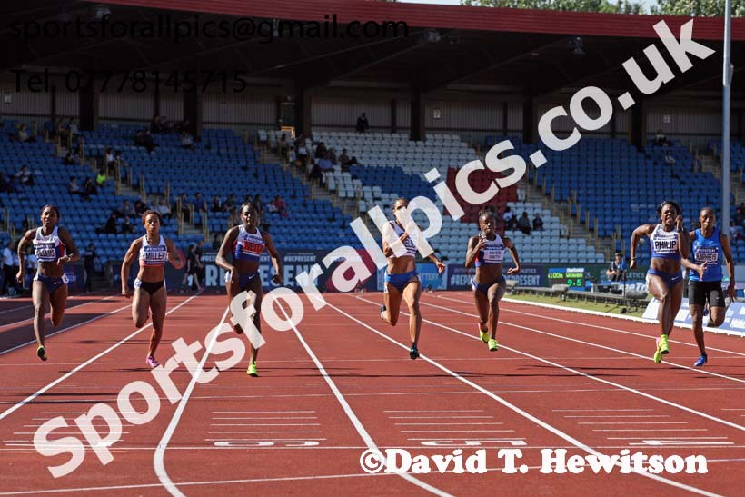Womens 100 metres, World Championship Teamm Trials, Alexander Stadium, Birmingham